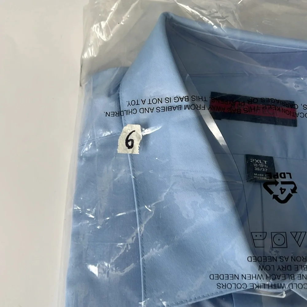 Architect‎ Men's Light Blue Men’s Dress Shirt 18-18 1/2 2XL Tall (36/37) - NWT - Picture 7 of 7
